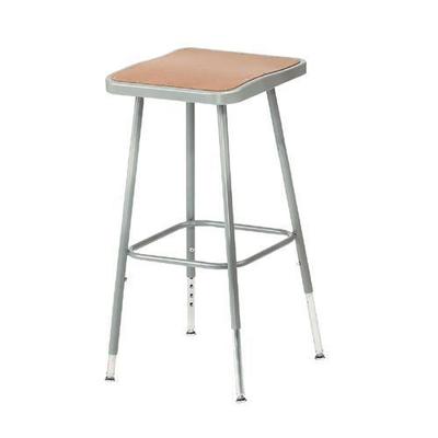 National Public Seating 6300 Square Stool - Adjustable Height (31" - 39" H)