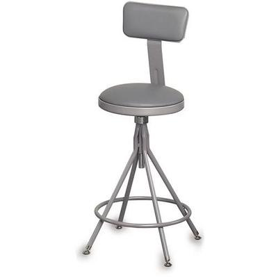 National Public Seating Swivel Stool W/ Adjustable Vinyl Padded Seat - 26-32h