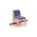 Wooden Mallet DW4-1 Solid Oak Standard Leg Armless Guest Chair Cabernet Burgundy WOM117-9