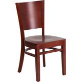 Flash Furniture - Lacey Series Solid Back Mahogany Wooden Restaurant Chair - XU-DG-W0094B-MAH-MAH-GG screenshot. Chairs directory of Office Furniture.
