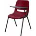 Flash Furniture Burgundy Ergonomic Shell Chair With Left Handed Flip-Up Tablet Arm