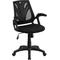 Flash Furniture Go-wy-82-gg Mid-back Black Mesh Chair With Mesh Seat