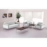 Flash Furniture HERCULES Lesley Series Reception Set in White ZB-LESLEY-8090-SET-WH-GG screenshot. Chairs directory of Office Furniture.