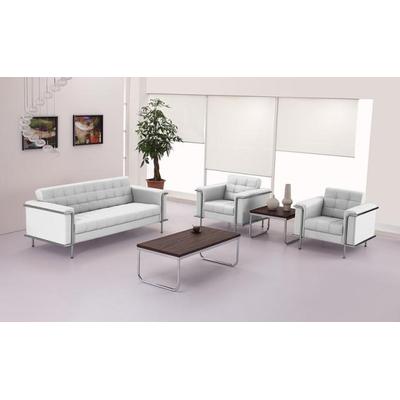 Flash Furniture HERCULES Lesley Series Reception Set in White ZB-LESLEY-8090-SET-WH-GG