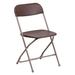 Flash Furniture HERCULES Series 800 lb. Capacity Premium Brown Plastic Folding Chair, LE-L-3-BROWN-G