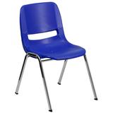 Flash Furniture HERCULES Series 880 lb. Capacity Navy Ergonomic Shell Stack Chair with Chrome Frame screenshot. Chairs directory of Office Furniture.