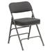 Flash Furniture HERCULES Series Premium Curved Triple Braced & Quad Hinged Gray Fabric Upholstered M