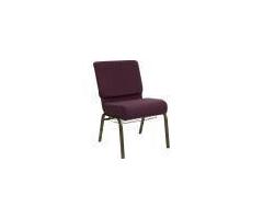 Flash Furniture Hercules Series Extra Wide Plum Church Chair