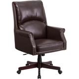 Flash Furniture High Back Pillow Back Brown Leather Executive Swivel Office Chair, BT-9025H-2-BN-GG, screenshot. Chairs directory of Office Furniture.