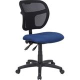Flash Furniture Mid-Back Mesh Task Chair With Navy Blue Fabric Seat screenshot. Chairs directory of Office Furniture.