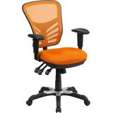 Flash Furniture Mid-Back Orange Mesh Swivel Task Chair with Triple Paddle Control, HL-0001-OR-GG, HL screenshot. Chairs directory of Office Furniture.