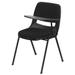 Flash Furniture Padded Black Ergonomic Shell Chair With Left Handed Flip-Up Tablet Arm