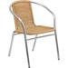 Flash Furniture TLH-020-BGE-GG Aluminum and Beige Rattan Commercial Indoor/Outdoor Restaurant Stack