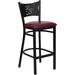 Flash Furniture XUDG60114COFBARBURVGG Hercules Black Coffee Back Metal Restaurant Bar Stool with Bur