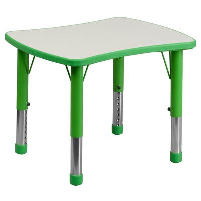 Flash Furniture Yu-ycy-098-rect-tbl-green-gg 21.875''w X 26.625''l Hei