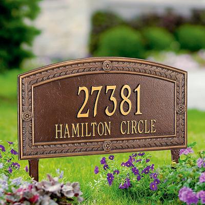 Hamilton Address Plaques - Black Wall Plaque, Standard, Wall Plaque - Frontgate