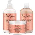 Shea Moisture Coconut & Hibiscus Curl TRIO: Includes Curl & Shine Shampoo, Curl & Shine CONDITIONER, Curl Enhancing Smoothie by Shea Moisture