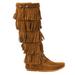 Minnetonka 5-Layer Fringe - Womens 9 Brown Boot Medium