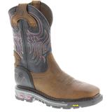 Justin Original Workboots Tanker 11" Steel Square Toe - Mens 8.5 Brown Boot D