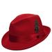 Stacy Adams Men's Wool Felt Fedora Red Size XL