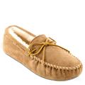 Minnetonka Sheepskin Softsole Moccasin - Mens 13 Tan Slipper Medium