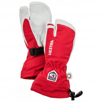 Hestra - Kid's Army Leather Heli Ski 3 Finger - Handschuhe Gr 5 rot