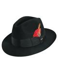 Scala Classico Men's Felt Center Dent Fedora Black Size XL