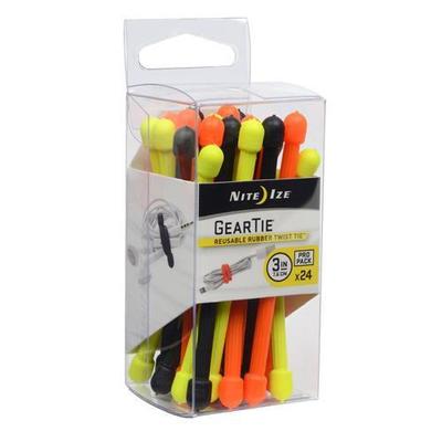 Nite Ize Gear Tie ProPack 3" Assorted 24 Pack