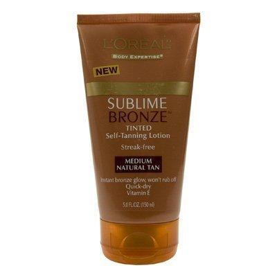 L'Oreal Paris Sublime Bronze Tinted Self-Tanning Lotion, Medium Natural Tan, 5.0 Fluid Ounce