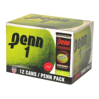 Head PENN Championship Extra-Duty High-Altitude Felt Tennis Balls, 12 cans