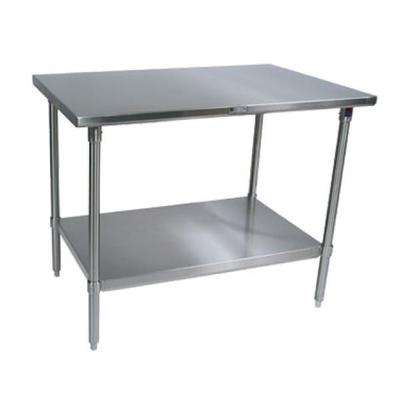 John Boos Work Table, 48"w X 36"d, 14/300 Stainless Steel Flat Top
