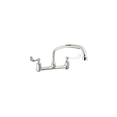 Elkay LK940AT14T4H Wall Mount Faucet 8 inch With Arc Tube Spout 12 inch And Wrist Blade Handle 0. 5