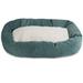Majestic Pet Products Villa Sherpa Bolster Polyester/Cotton in Blue/Black | 11 H x 35 W x 52 D in | Wayfair 78899554655