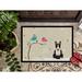 The Holiday Aisle® Medinger Christmas Presents Between Friends Bull Terrier Outdoor Door Mat Rubber | 18 W x 27 D in | Wayfair