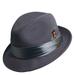 Stacy Adams Men's Wool Felt Fedora Grey Size M