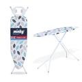 Minky Expert Ironing Board | Large 122 x 38 cm Surface | Universal Height Adjustment | Steam-flow Mesh | UK Manufactured