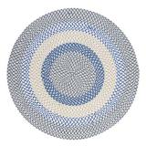 Blue/Green Round 8' Indoor Area Rug - August Grove® Launcelot Geometric Handmade Braided Area Rug | Wayfair VVRO4596 32111626