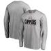 Men's Fanatics Branded Heather Gray LA Clippers Primary Logo Long Sleeve T-Shirt