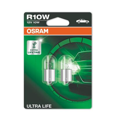 OSRAM R10W Ultra Life 10W (2 Stk.) Glühlampe, Rückfahrleuchte,Glühlampe, Kennzeichenleuchte,Glühlampe, Kofferraumleuchte