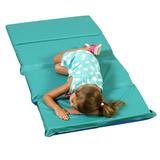 Children's Factory Folding Nap Mat Vinyl in Blue | 1 H x 48 W x 24 D in | Wayfair CF400-508RB