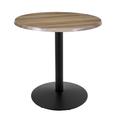 Holland Bar Stool Bar Outdoor Table Metal in White/Brown | 36 H x 30 W x 30 D in | Wayfair OD214-2236BWOD30RNat
