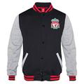 Liverpool FC Official Gift Mens Retro Varsity Baseball Jacket Black XXL