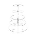Acrylic Cupcake Stand 5 Tier Display Tower Tree for Stacked Serving Tray for Party Wedding Cake Dessert Clear Round