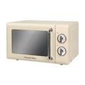 Russell Hobbs RHRETMM705C 17 L 700 W Cream Compact Retro Solo Manual Microwave with 5 Power Levels, Timer, Defrost Setting, Easy Clean