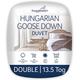 Snuggledown Hungarian Goose Down Double Duvet - 13.5 Tog Warm Winter Premium Quilt Ideal for Cold & Chilly Nights - Jacquard Cotton Cover, Hypoallergenic, Machine Washable, Size (200cm x 200cm)