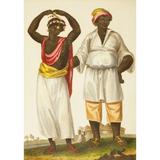 Mandinka Couple Of West Africa. Also Known As Mandinko Mandingo Or Malinke. From An Original Engraving Published 1802. Poster Print (24 x 34)
