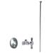 Westbrass D105KFHX-26 5/8 x 3/8 OD x 20 Flat Head Toilet Supply Line Kit with Cross Handle Angle Shut Off Valve Polished Chrome