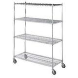 R&B Wire LC243672 24 in. x 36 in. x 72 in. Linen Cart with Four Wire Shelves