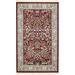 White 36 x 0.33 in Area Rug - Astoria Grand Jackson Floral Machine Made Power Loom Area Rug in Burgundy | 36 W x 0.33 D in | Wayfair
