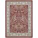 Red 96 x 0.33 in Area Rug - Astoria Grand Jackson Floral Machine Made Power Loom Area Rug in Burgundy | 96 W x 0.33 D in | Wayfair